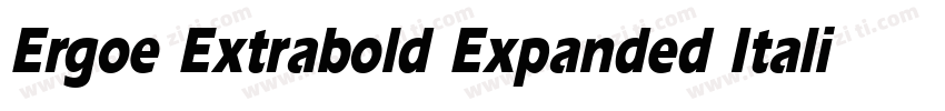 Ergoe Extrabold Expanded Italic字体转换